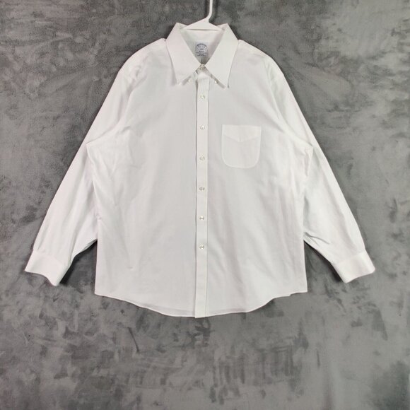 Brooks Brothers Other - Brooks Brothers Dress Shirt Adult 17.5 4/5 XL 2XL White Button Up Regent Men